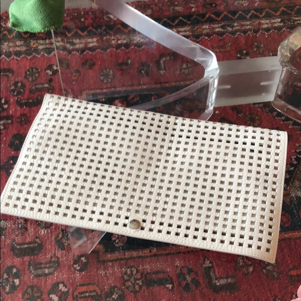 White checked clutch